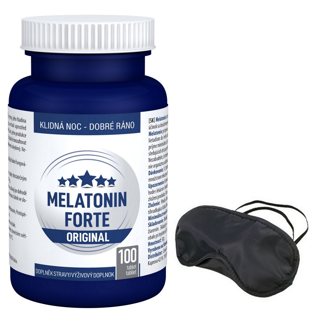 Melatonin FORTE ORIGINAL 100 tablet a maska na spaní